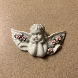 Vintage Angel cherub & Floral Wall Decor